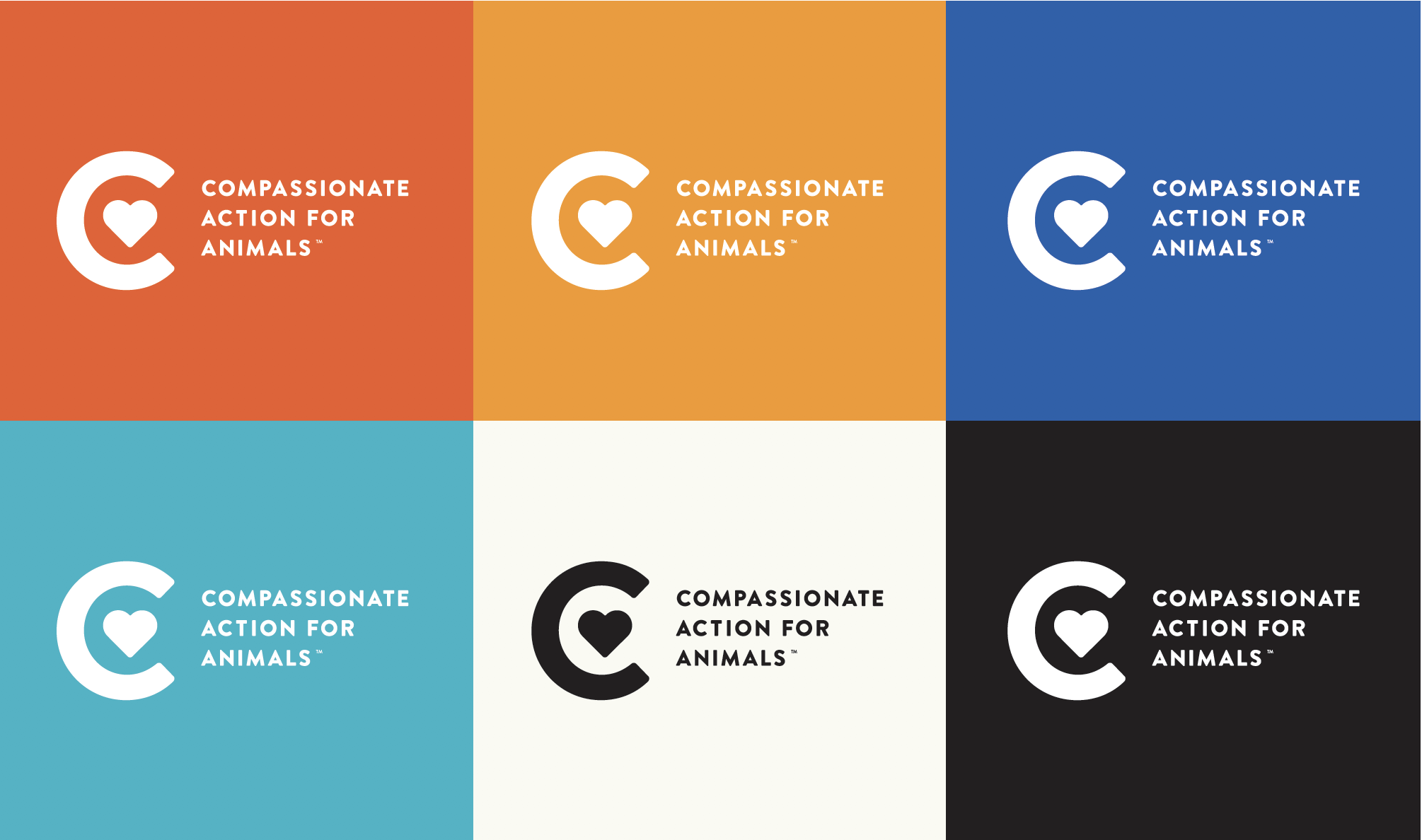 Compassionate Action for Animals Colored logos